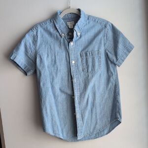 Crewcuts Casual Denim Blue Button Down Shirt